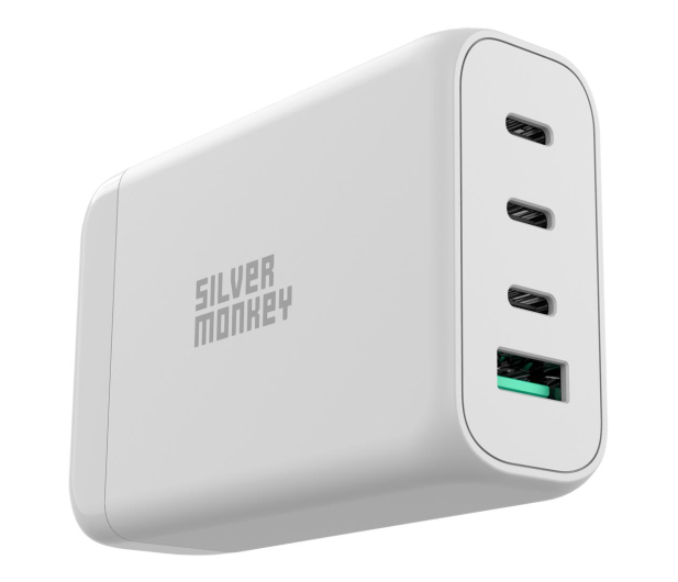 Silver Monkey Ładowarka GaN 130W USB-C PD + USB 3.0 QC W - 1097685 - zdjęcie 2